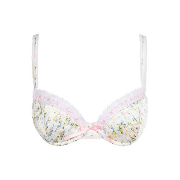 For Love And Lemons Charlotte Bra White Floral Large NEW - Picture 4 of 8